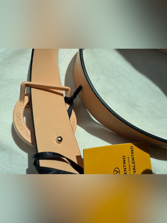 ‼️Mario Valentino Peach Logo Circle Buckle Leather Belt main image 6